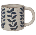 Load image into Gallery viewer, Set of Six Stoneware Mugs with Vine Pattern
