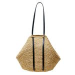 Load image into Gallery viewer, Keza Braided Raffia Carryall Tote with Leather Straps
