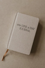 Load image into Gallery viewer, Linen One Line A Day Fabric Journal - Stationery Gifts
