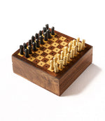 Load image into Gallery viewer, Wooden Travel Chess Set | Miniature Chess Game
