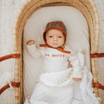 Load image into Gallery viewer, "Be Merry" Organic Cotton Baby Bodysuit /  Long Sleeve Holiday Onesie
