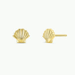 Load image into Gallery viewer, Seashell Gold Earrings
