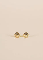 Load image into Gallery viewer, Seashell Gold Earrings
