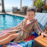 Load image into Gallery viewer, Colorful Pom Pom Bathrobe for Kids
