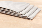 Load image into Gallery viewer, Cloth Napkins - Grey Striped and Natural Striped
