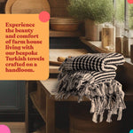 Load image into Gallery viewer, Stripe Bubble Handloomed Turkish Hand Towels 17x38" Bohemian
