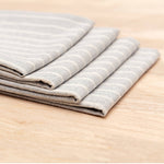 Load image into Gallery viewer, Grey Striped Cotton Napkins - Set Of 4
