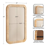 Load image into Gallery viewer, Rattan Wrapped Linen  Pinboard 20 x 30
