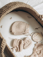 Load image into Gallery viewer, Boho Newborn Baby Gift Set | Organic Cotton Handknit Newborn Essentials
