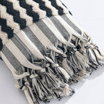 Load image into Gallery viewer, Plush Zigzag Handloomed Turkish Hand Towel
