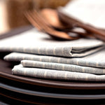 Load image into Gallery viewer, Grey Striped Cotton Napkins - Set Of 4
