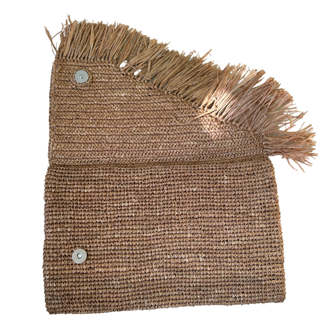 Raffia Clutch