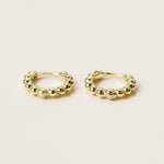 Load image into Gallery viewer, Small Ball Hoop Gold Earrings
