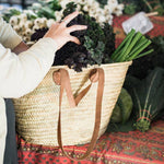 Load image into Gallery viewer, French Market Tote with Leather Handles
