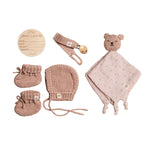 Load image into Gallery viewer, Boho Newborn Baby Gift Set | Organic Cotton Handknit Newborn Essentials
