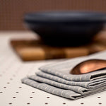 Load image into Gallery viewer, Grey Striped Cotton Napkins - Set Of 4
