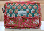 Load image into Gallery viewer, Set of 3 Hand Block Printed Cosmetic and Toiletry Bags
