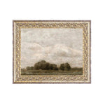 Load image into Gallery viewer, Tree and Cloud Landscape Framed Antique Art | 8 x 10 Framed Print
