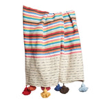 Load image into Gallery viewer, Colorful Striped Moroccan Tassel Blanket
