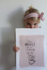 Load image into Gallery viewer, She&#39;s Whiskey In A Teacup Art Print! 11x14 Print, Simple Design, Kids Room Art
