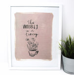 Load image into Gallery viewer, She&#39;s Whiskey In A Teacup Art Print! 11x14 Print, Simple Design, Kids Room Art
