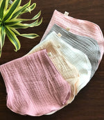 Load image into Gallery viewer, Set of 5 Girls Burp Cloths - Organic Cotton Double Gauze
