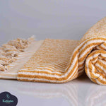 Load image into Gallery viewer, Striped Bath or Beach Towel with Fringe
