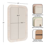 Load image into Gallery viewer, Rattan Wrapped Linen  Pinboard 20 x 30

