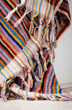 Load image into Gallery viewer, Striped Bath or Beach Towel with Fringe
