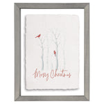 Load image into Gallery viewer, Merry Christmas Cardinals - Floating Frame Art
