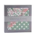 Load image into Gallery viewer, Desert Rose &amp; Jade Polka Dot Cotton Muslin Blanket
