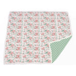 Load image into Gallery viewer, Desert Rose &amp; Jade Polka Dot Cotton Muslin Blanket
