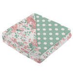 Load image into Gallery viewer, Desert Rose &amp; Jade Polka Dot Cotton Muslin Blanket
