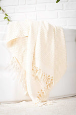 Load image into Gallery viewer, Striped Bath or Beach Towel with Fringe

