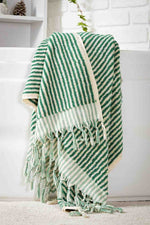 Load image into Gallery viewer, Striped Bath or Beach Towel with Fringe
