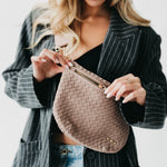 Load image into Gallery viewer, Suede Westlyn Woven Crossbody Bag

