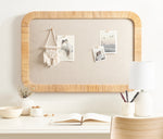 Load image into Gallery viewer, Rattan Wrapped Linen  Pinboard 20 x 30

