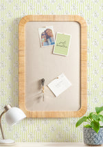 Load image into Gallery viewer, Rattan Wrapped Linen  Pinboard 20 x 30

